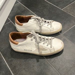 Golden Goose, superstar bicolor leather low top sneakers size 36